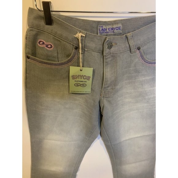 Lady Enyce NWT Light Wash Capri Women’s SZ 32x23 Vintage 90s Denim Jeans - Picture 4 of 5